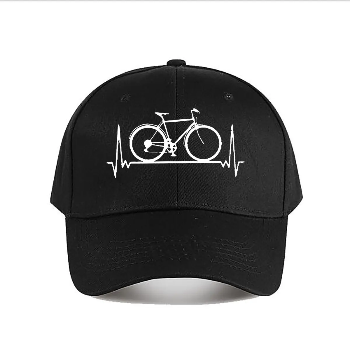 Bicycle Heartbeat Vinyl Wall Decal Baseball Cap Fashion Men Sunhat Women's Outdoor Sports Snapback Cap