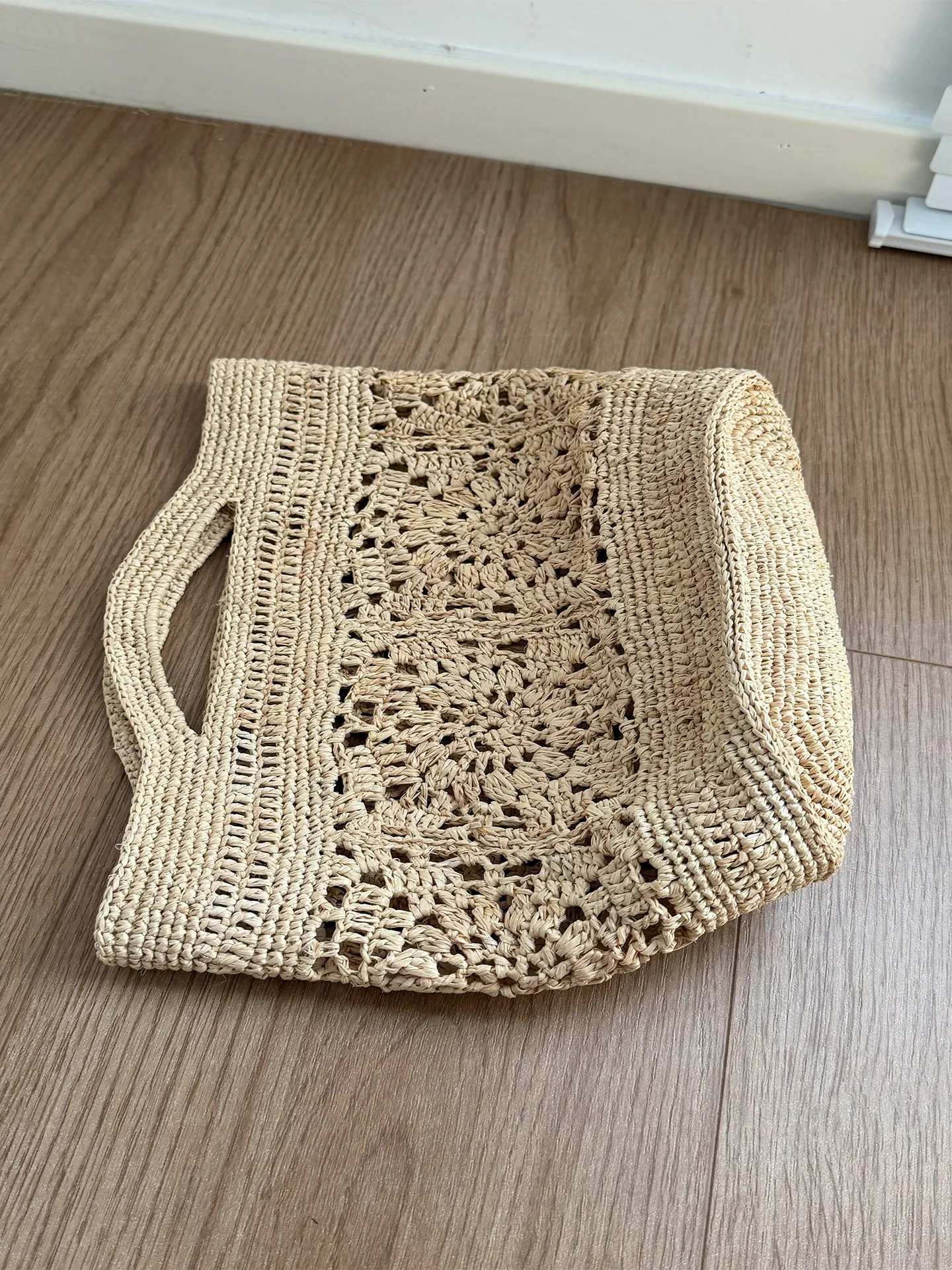 Bohemian Raffia Straw Bag Tote Flower Crochet Sea Beach Bags Women Shoulder Bag Handmade Woven Handbag Shopper Travel Purses