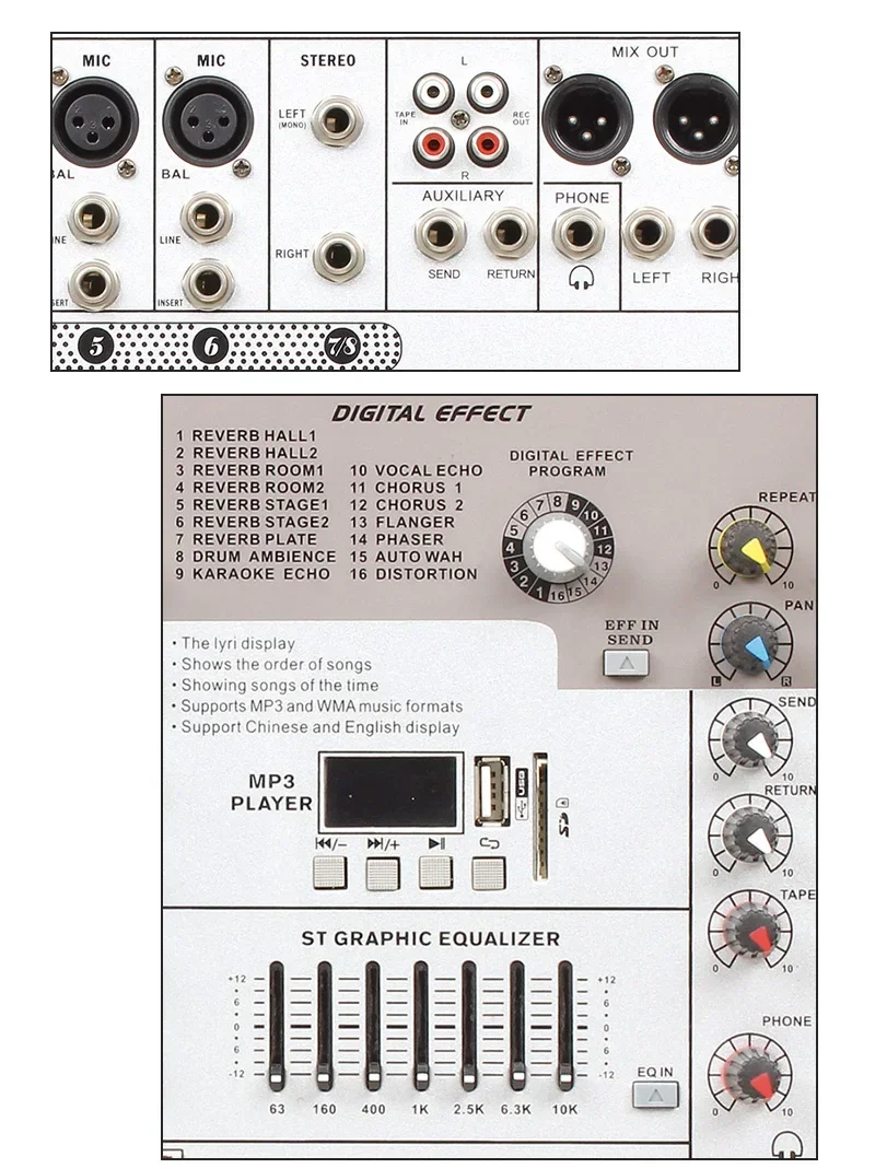 Lane GM-1601XP High Quality 16 channel 14 mono stereo analog audio mixer dj controller/audio console mixer