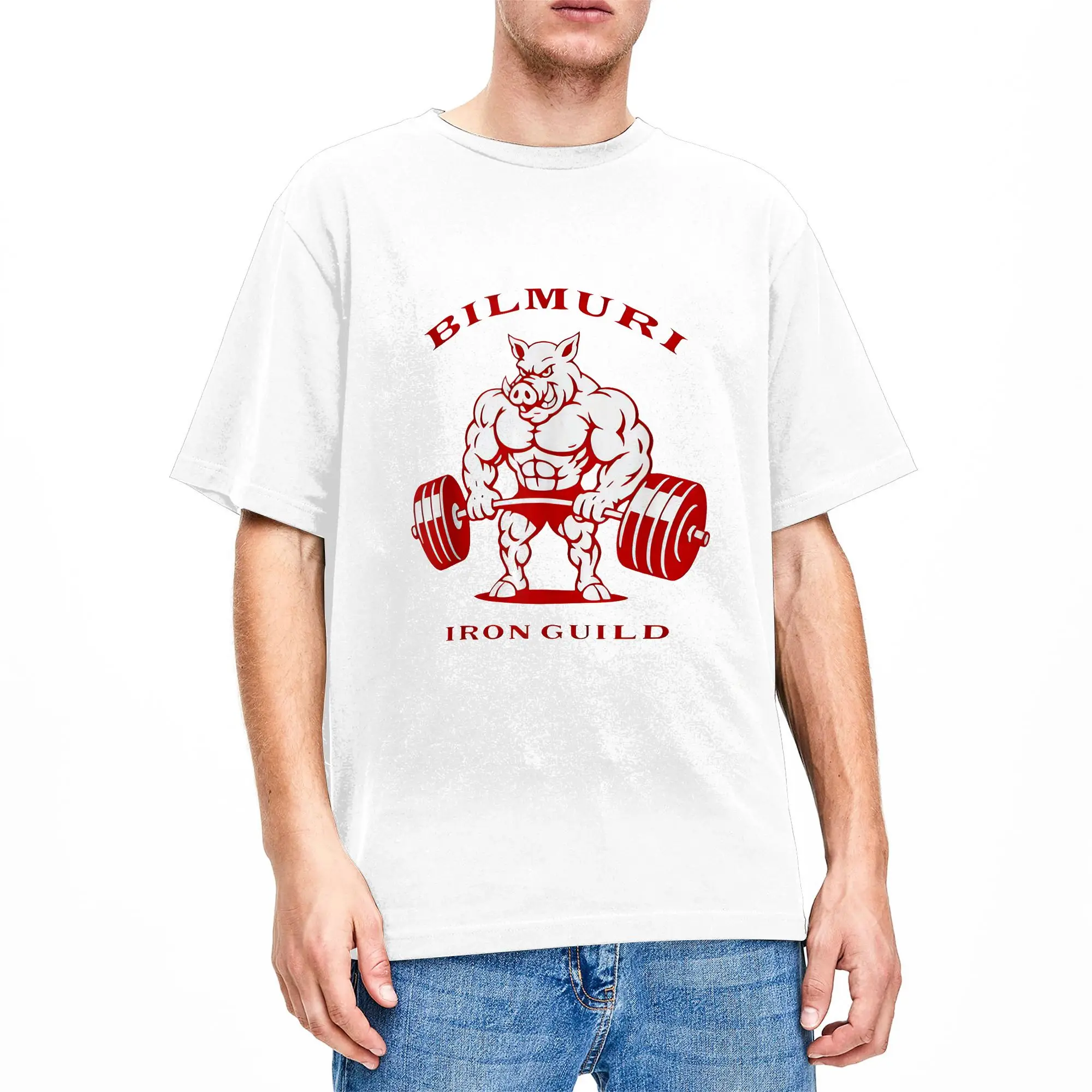 Pig bilmurI Iron Guild Gym T Shirt Summer  Cotton T-Shirts For Men's Design Tee Shirt Short Sleeve Awesome Tees view 2