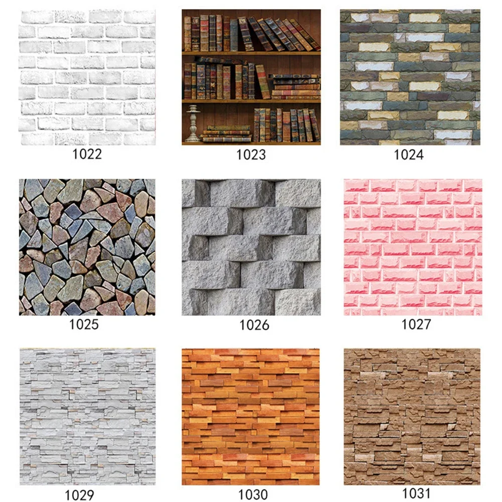 Stone Brick Pattern Wallpaper Self Adhesive Living Room  Restaurant Store Anti Fouling Waterproof Oil Resistant Wallpaper 3D