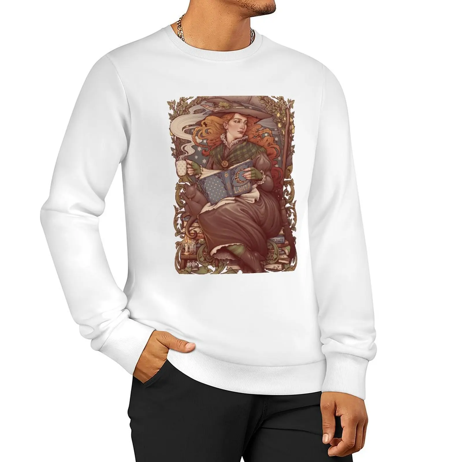 

NOUVEAU FOLK WITCH Sweatshirt men's clothes korean clothes mens clothing aesthetic sweatshirts