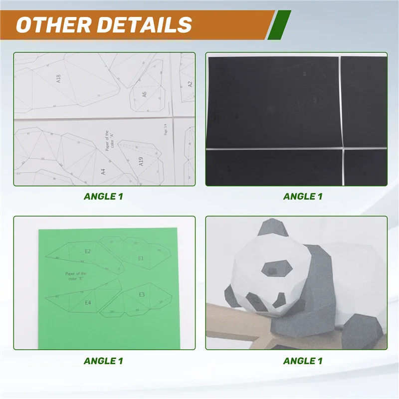 Kids Education Wallpaper - ABXF-3D Animal Paper Model,Panda On The