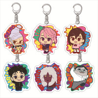 Anime Dandadan Momocute Cartoon Key Ring Fashion Children Gift Accessories Bag Charms Acrylic Keychain Jewelry Girl Pendant
