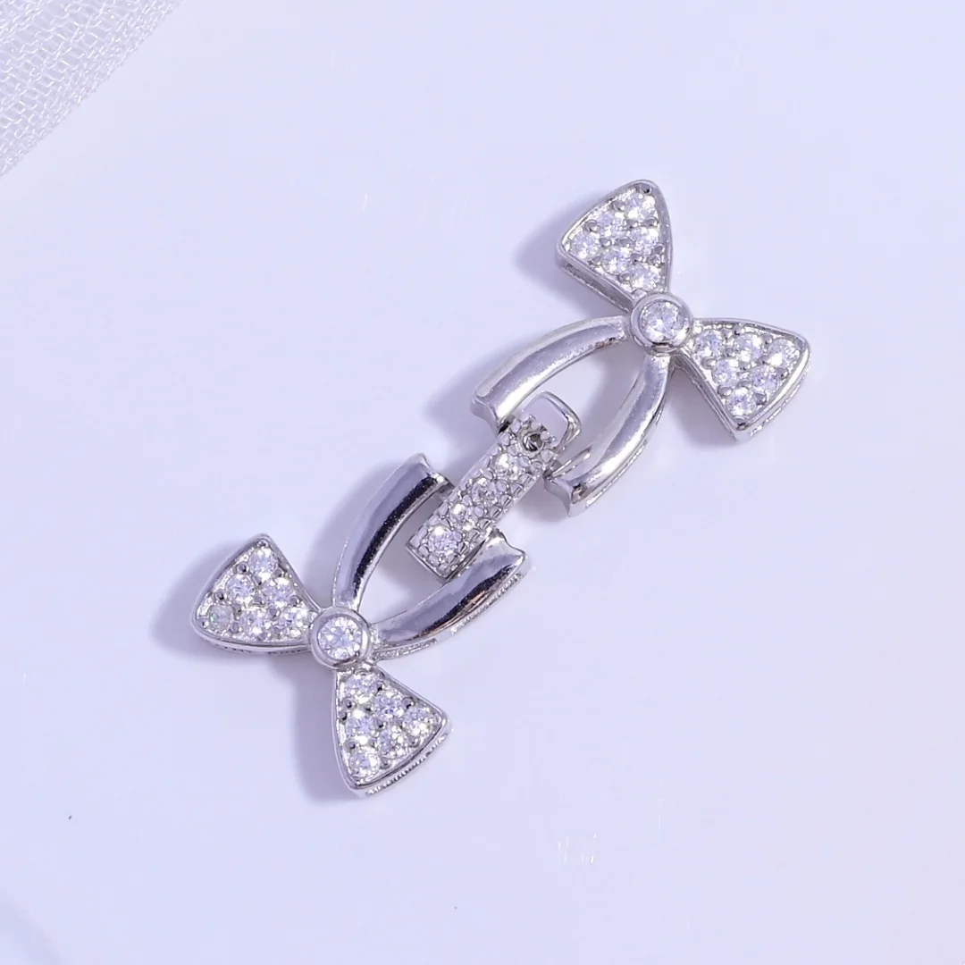 S925 Sterling Zilver Multi-rij Parelketting en Armband Sluiting, DIY Handgemaakte Parel Kralen Link Sluiting Accessoires SK118