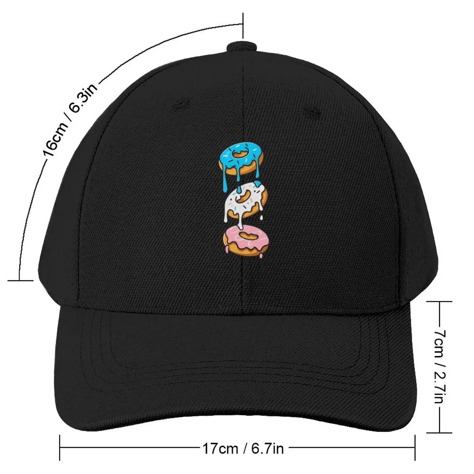 Subtle Transgender Pride Flag Donuts Baseball Cap Golf Hat Luxury Man Hat Caps For Women Men's