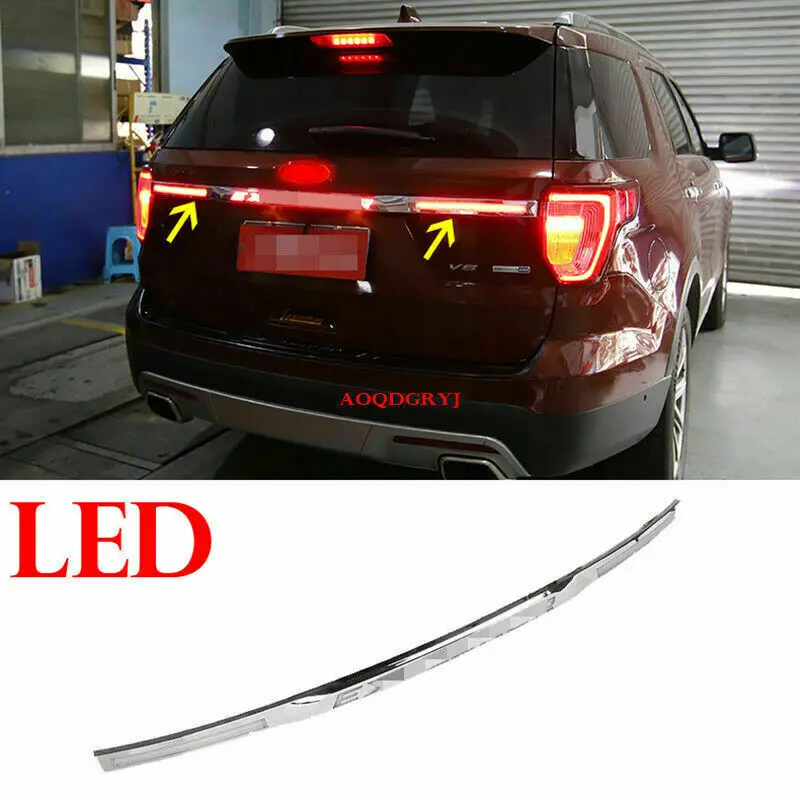 

For Ford Explorer 2016-19 Car LED Badge Rear Trunk Tailgate Molding Trim Replace