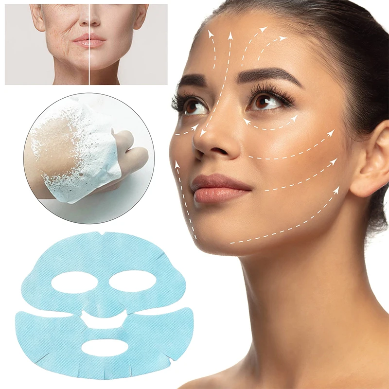 Collageenfilm Papier Oplosbaar Gezichtsmasker Gezicht Huid Wangsticker Voorhoofd Patch Lach Lijnen Patches Anti-Aging Rimpels Remover