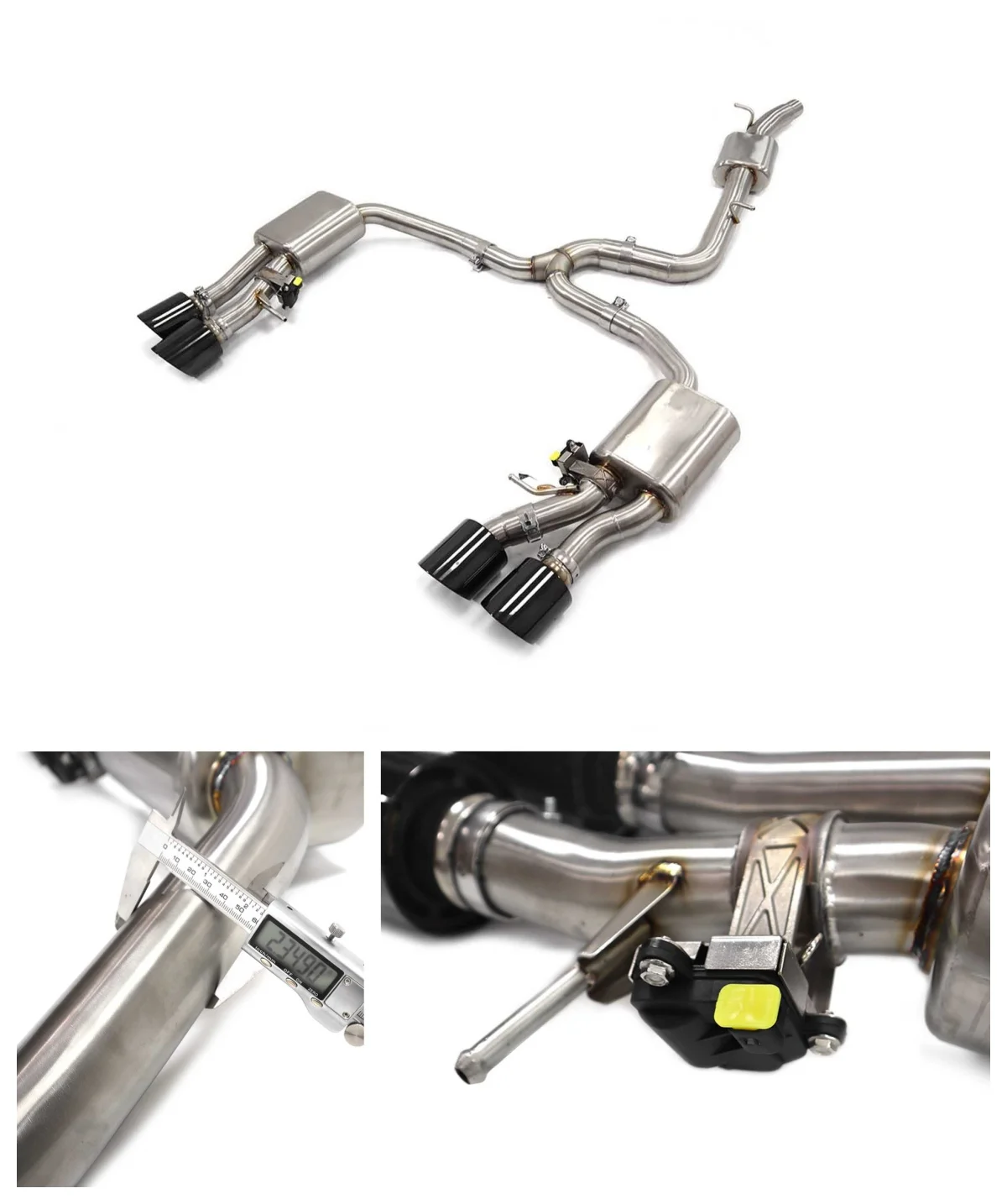 

Выхлопная система из нержавеющей стали для VW Golf MK8 R 2.0T с клапаном, сертифицированная по стандартам качества HMD.