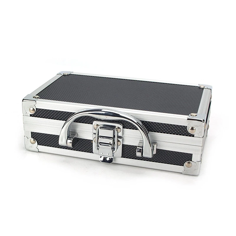 Portable Toolbox Aluminum Carry Case Travel Anti-collision Sturdy Password Box