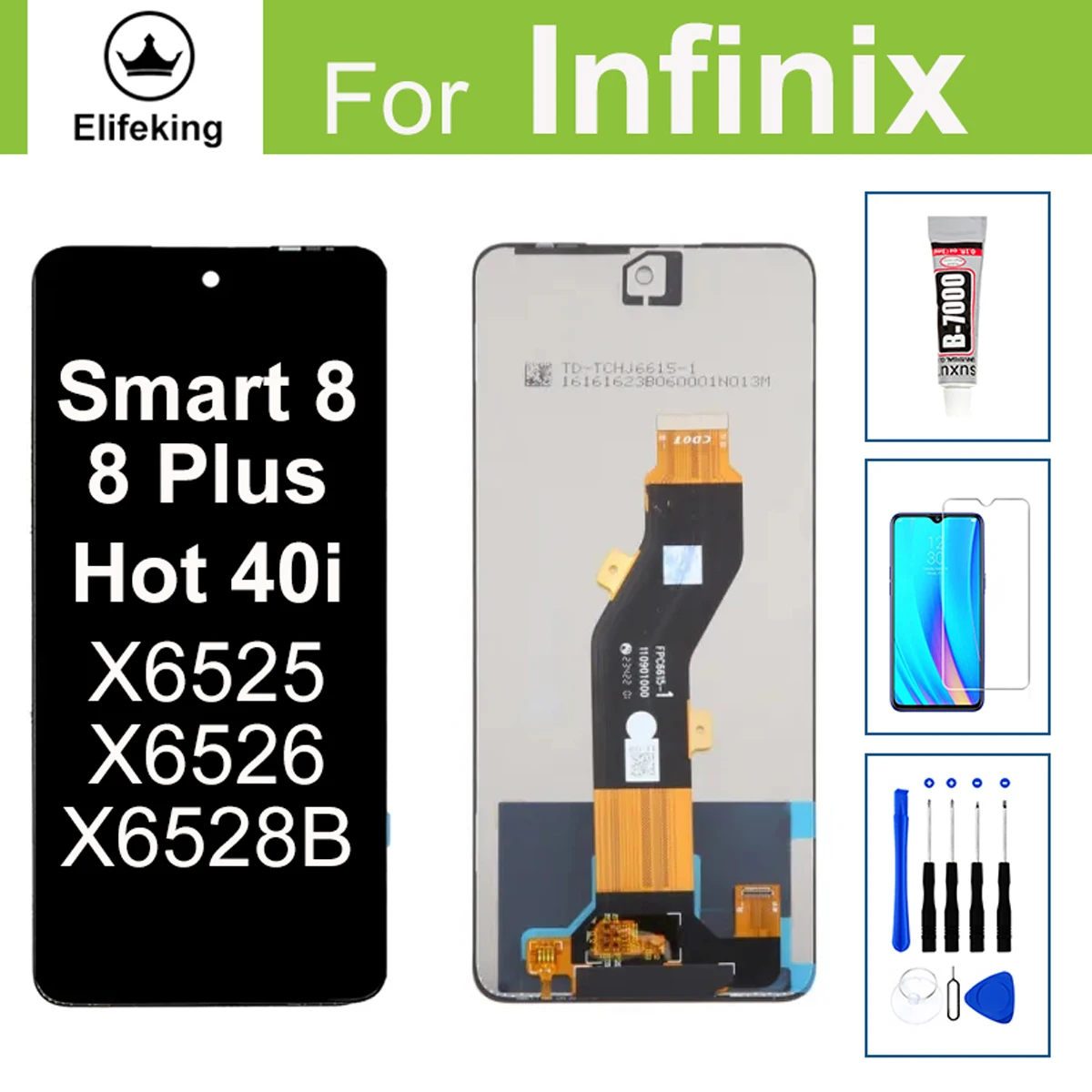 

LCD Display for Infinix Smart 8 8 Plus/ Tecno Spark Go 2024/ BG6/ Spark 20/20C/ Hot 40i/ Itel P55 Plus Touch Screen Replacement
