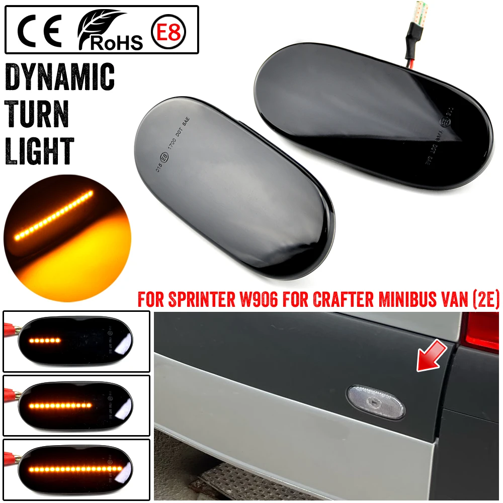 Dynamic LED Side Marker Light Side Repeater Lamp Turn Signal Light Panel Lamp For Volkswagen Crafter 2006 For Benz Sprinter W906