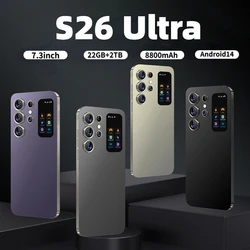 Nuovo Global S26 Ultra Smartphone 7.3 schermo HD 22G + 4T 8800mAh Android14 Celulare 5G Dual Sim Face sbloccato telefono cellulare originale