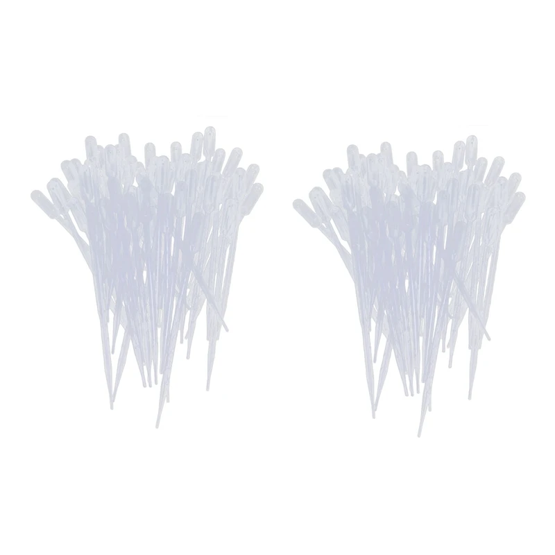 

100 Pieces 10Ml Clear Plastic Transfer Pipet Pasteur Pipettes Droppers