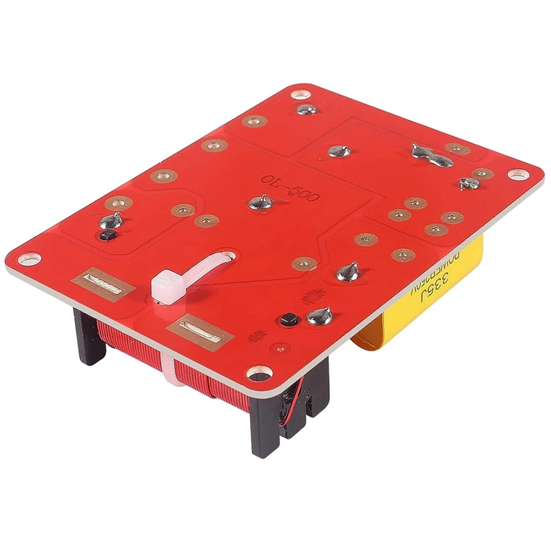 3 Piece 2-Way Speaker System Audio Crossover Filters Red 130W Frequency Distributor