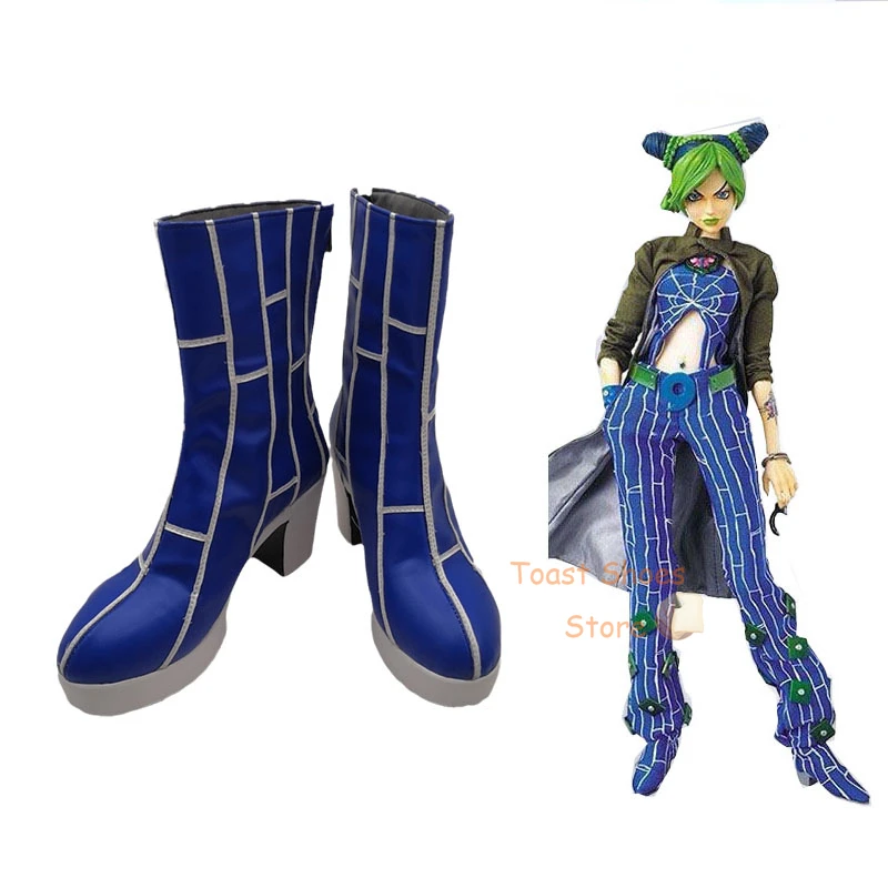 Anime jojo'sbizarread venture kūjō jorin cosplay schuhe comic anime für con karneval party cosplay kostüm prop cooler stil