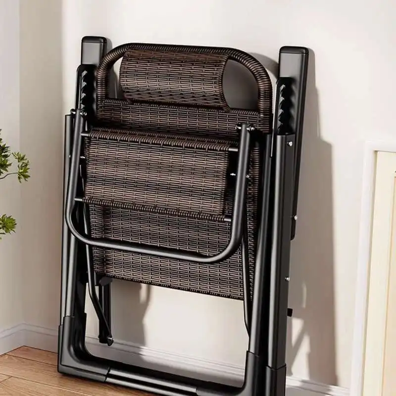 Relax Chaise longue pieghevole Balcone Ufficio Rilassamento Casa Chaise Lounge Rattan Rilassante Silla Plegable Terrazza Mobili QF50TY