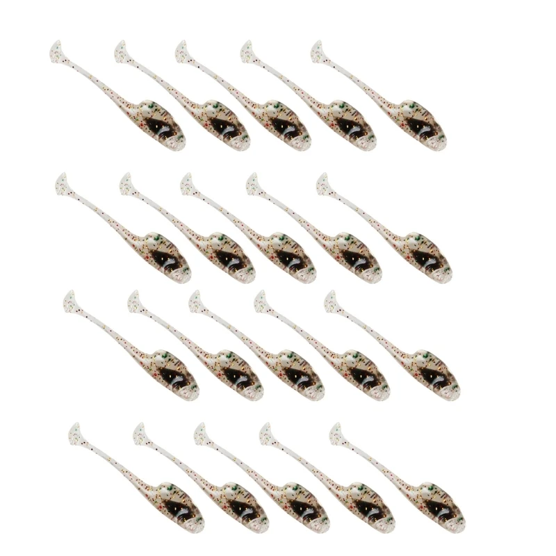 Cebos natación U2JB 5cm 1.2g Cebos artificiales para truchas señuelos pesca suave cola paleta trago pesca con 20