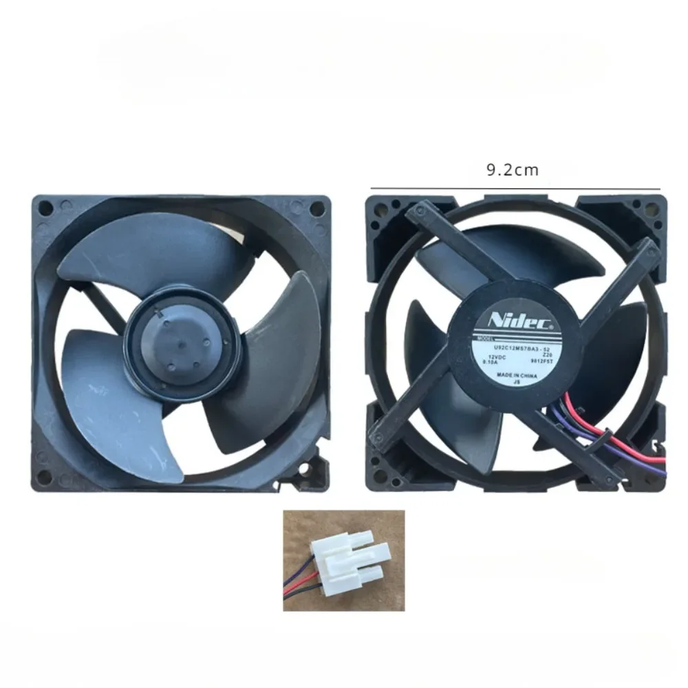 New Cooling Fan For Midea Refrigerator U92C12MS7BA3-52Z20 9.2CM 12V 0.1A Fridge Radiator Freezer Parts Replacement