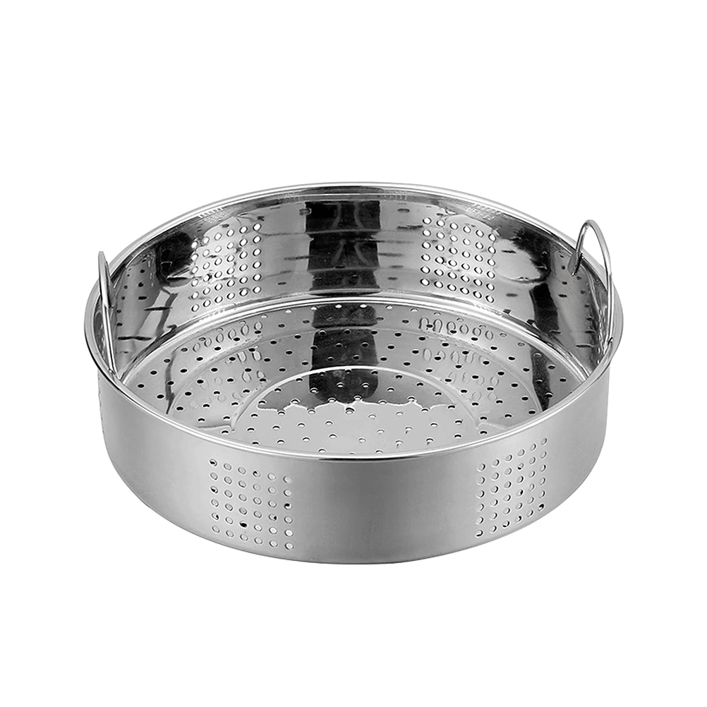 

Stainless Steel Steamer Grid 23Cm Silver Eco Friendly Handles Kitchen Cookware Basket Food Steaming Dumplings Buns