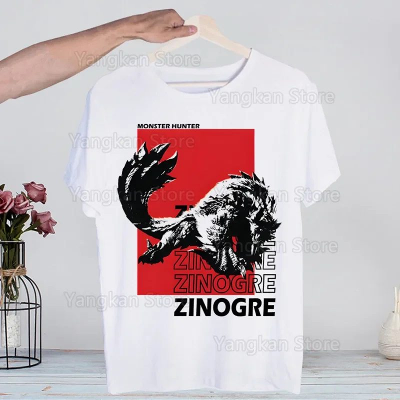 

Рубашка Monster Hunter, новинка, мужская футболка в стиле Харадзюку, унисекс, футболка с короткими рукавами и принтом, крутая повседневная футболка с героями мультфильмов, мужская