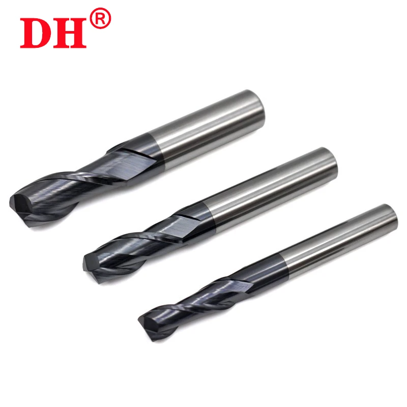 Milling Cutter Alloy Coating Tungsten Steel Tool Cnc Maching HRC55 2 Blade Endmills Top Milling Cutter Kit Milling Machine Tools