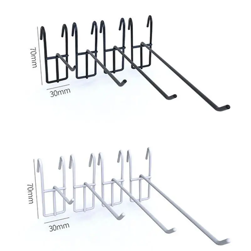10Pcs Reusable Mesh Panel Hangers Storage Hook Removable Universal Net Panel Hooks Store Grid Wall Bracket Display Hooks