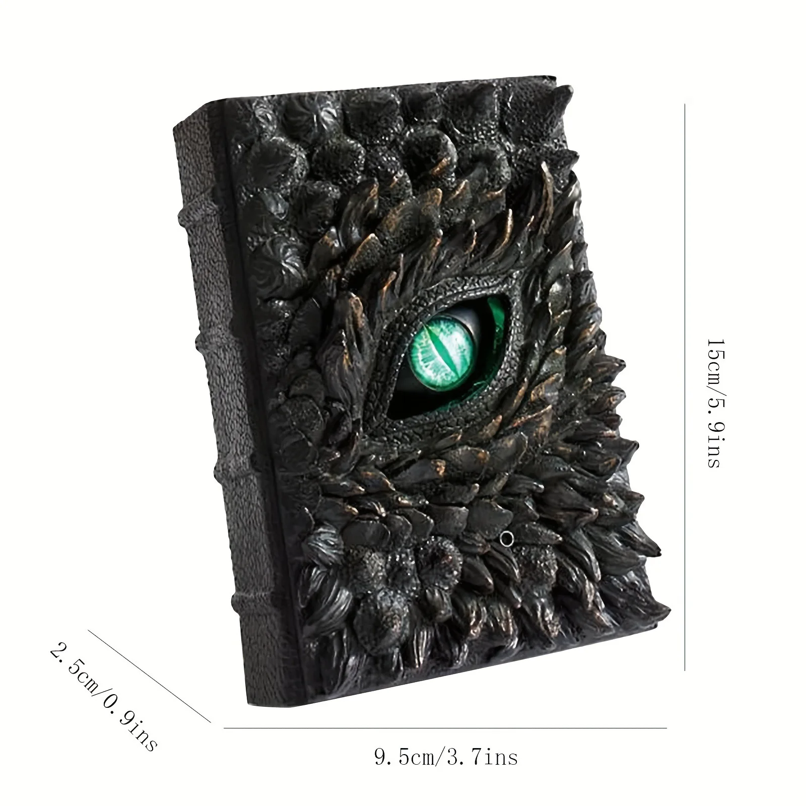 3D Halloween One-Eyed Dragon Demons Charm Eye Book Resin Desktop Decoration Book of Devil Exquisite StatueHousehold Resin Orname