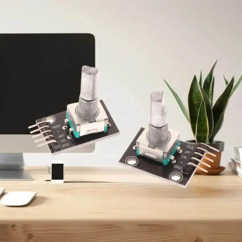 2/5 مجموعة من وحدة تشفير دوران 360 درجة KY-040، محملة بالكامل مع مقياس جهد غطاء المقبض