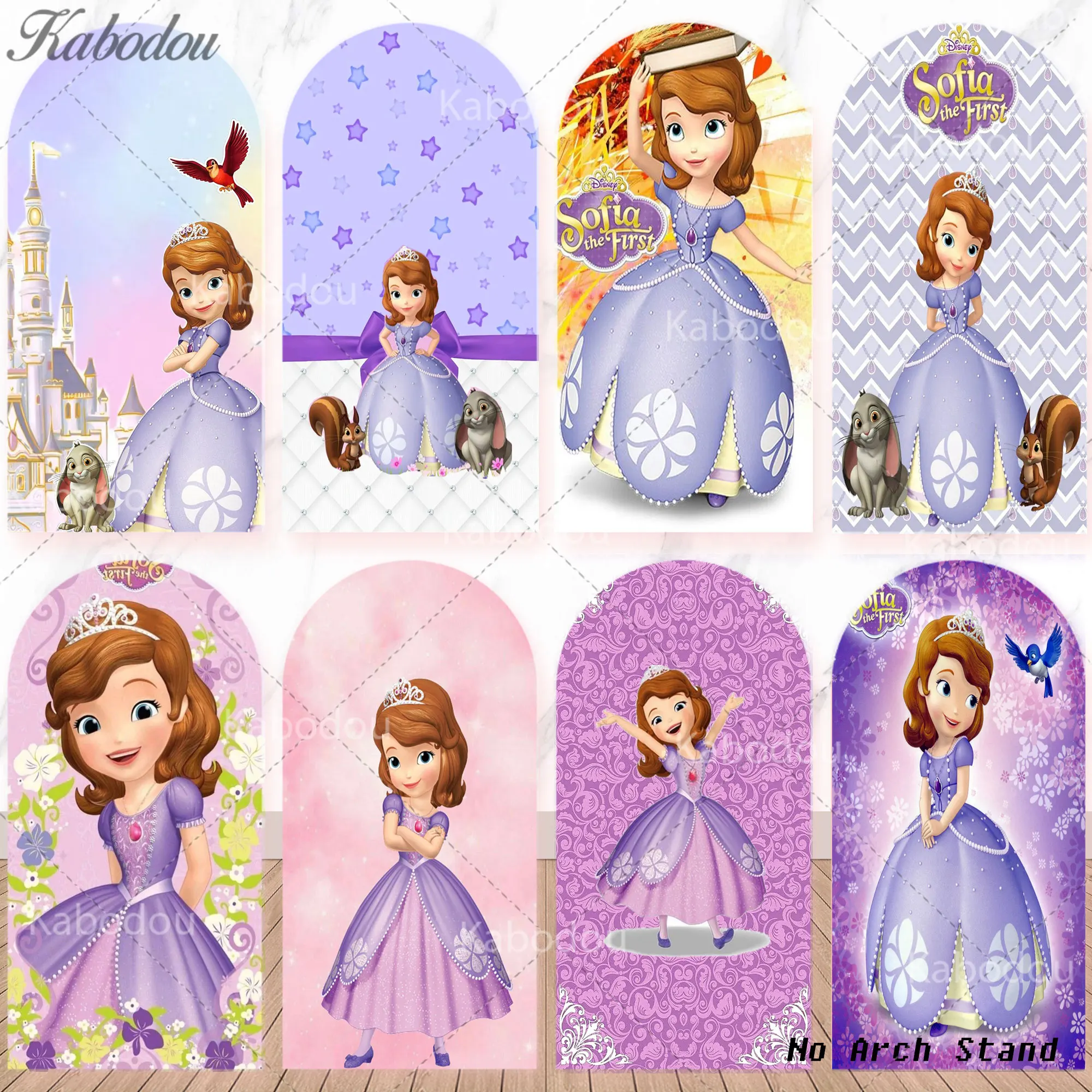 Arche Sofia la Première – Décor de fond pour le 1er anniversaire de fille, bannière photo, arrière-plan de photographie pour baby shower, accessoires de studio