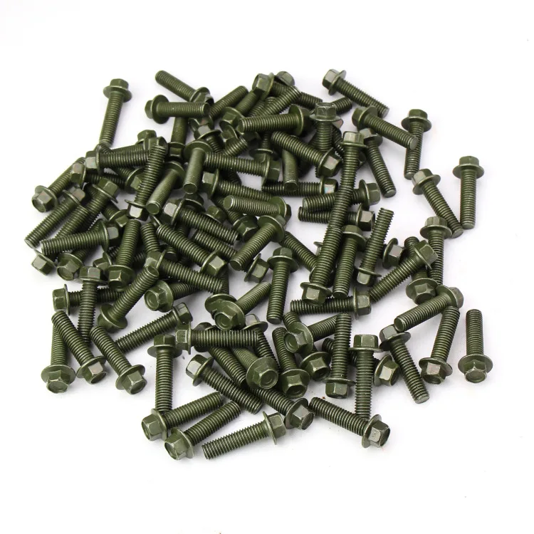 10pcs/lot Motorcycle Flange Outer ​Hexagon Head Screws M6 M8 M10x15/20/25/30/35/40/45/50/55 For ATV Scooter ATV Moped Yamaha