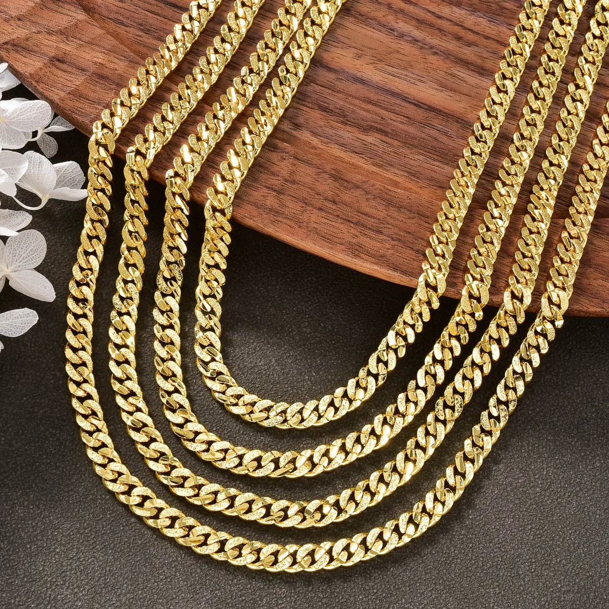 Neue kubanische Kette Halskette für Männer und Frauen Hip Hop Punk Party Bankett Schmuck Accessoires Geschenke – Detail 7