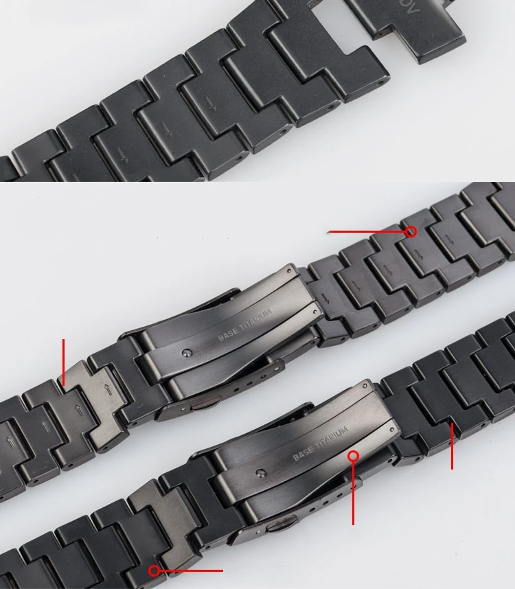 Black Titanium Watchbands and Bezel For DW5000 GM-W5610 GW5000 DW5035 Watch Set Watchband Bezel/Case Metal Strap With Tools