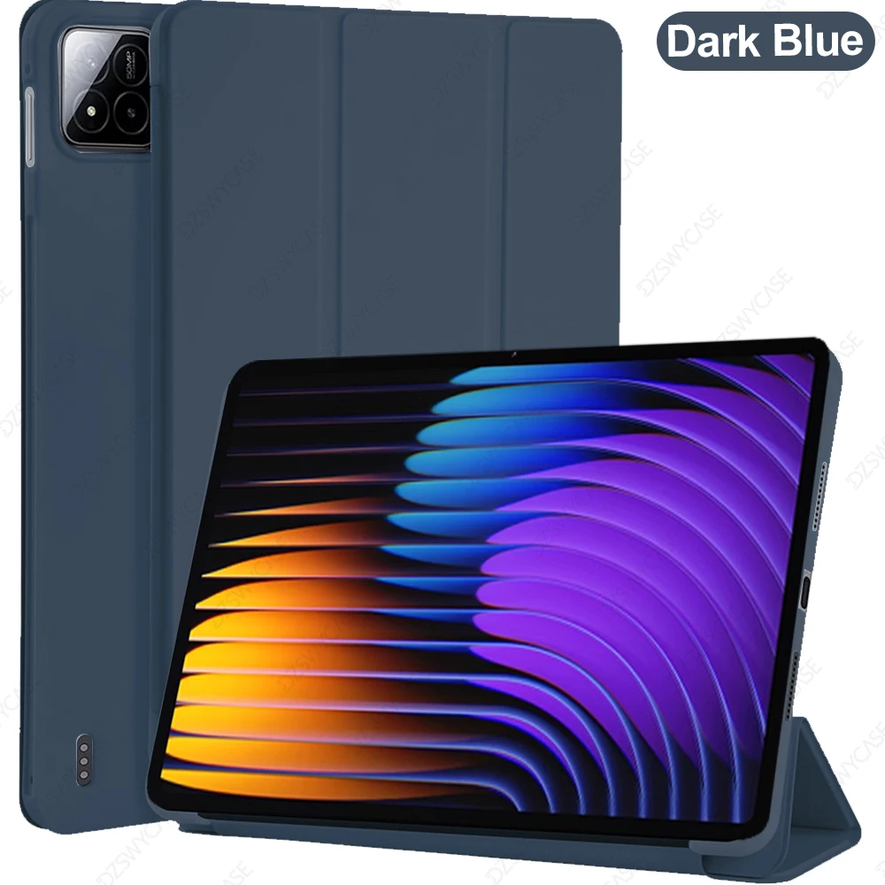 Case voor Xiaomi Pad 7/7 Pro (11,2-inch, 2024), voor Xiaomi Pad 8/8 Pro (11,2-inch, 2025) Terug Tri-Fold Stand Beschermende Tablet Cover