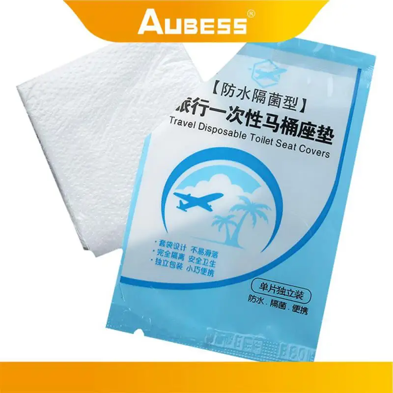 แผ่นฝาชักโครกอนามัยสำหรับใช้ในห้องน้ำแผ่นฝาชักโครกแบบใช้แล้วทิ้งปลอดภัยต่อกันน้ำสำหรับการเดินทางกันน้ำแบบพกพา