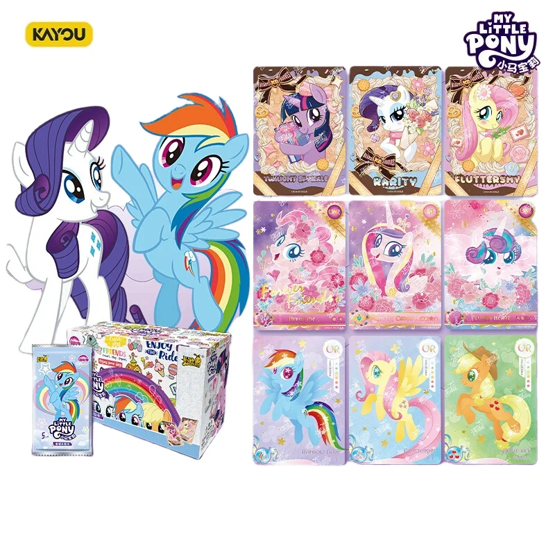 

KAYOU Genuine My Little Pony Cards - Full Box of Rainbow Pack Wave 4! Anime Collection Card Toys Gift