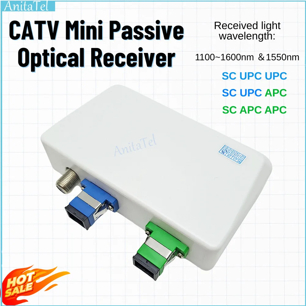 10pcs WDM FTTH Passive Optical Receiver Network Transmission Digital TV New Model
