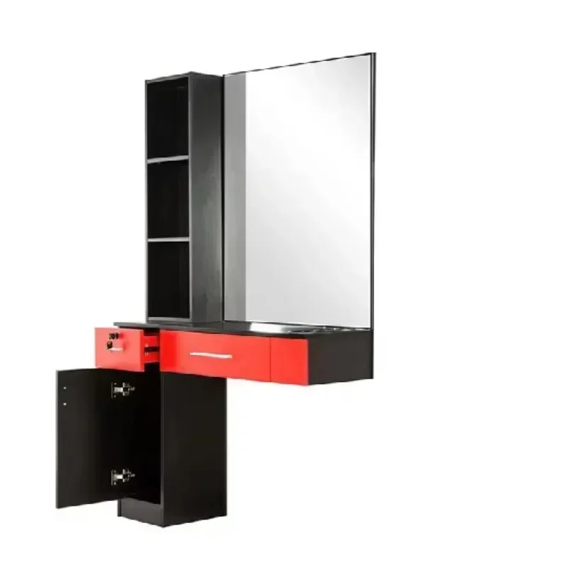 Modern hair salon equipment beauty barber single mirror station stylist station