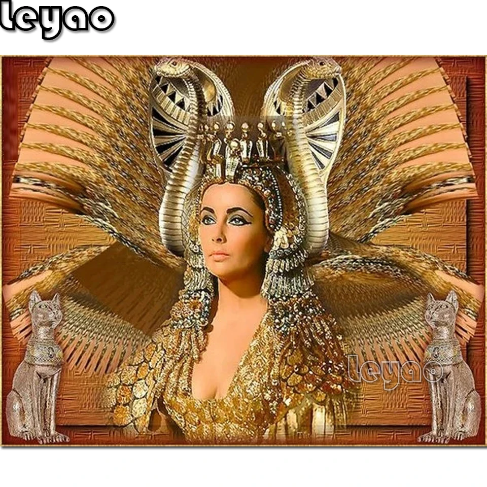 Egyptian Queen And Cobra 5D Diamond Embroidery Diamond Painting Cross Stitch Diamond Mosaic DIY Wall Decorative Needlework