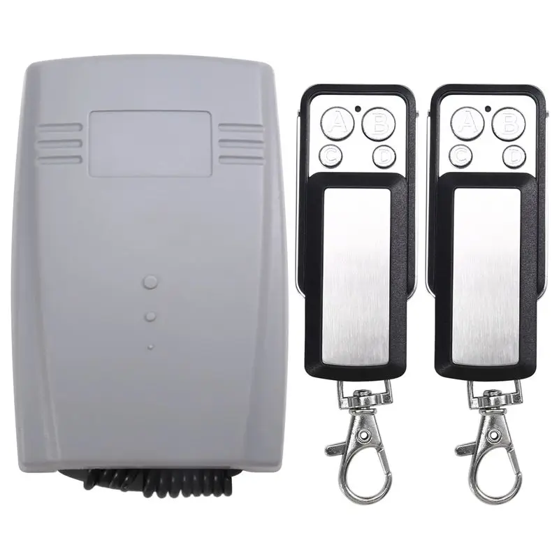 B29C-Garage Door Receiver 2CH 433Mhz Remote Controller For Door Gate Fixed Learning Rolling Code Universal
