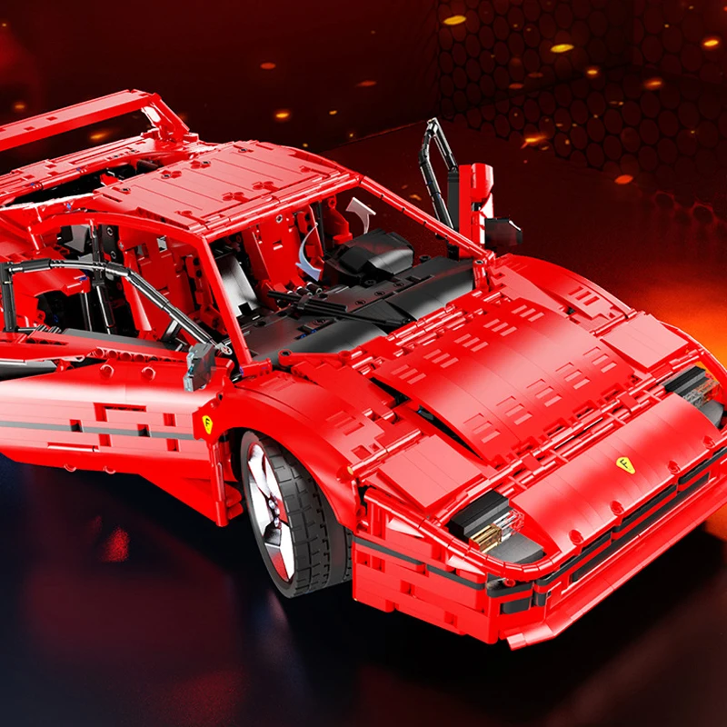 4026PCS Technische X001 Rode Super SportsCar F40 Model MOC-140629 Classic Racing Assembly Bouwsteen DIY Monteren Speelgoed Kid gift