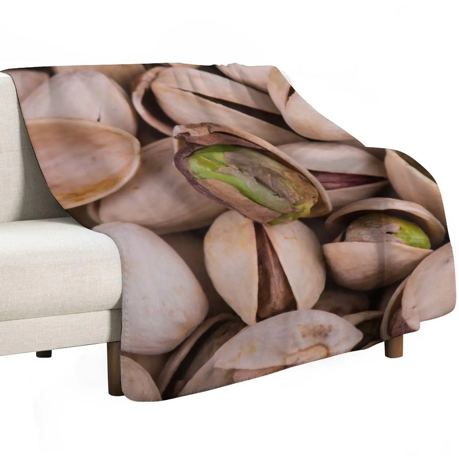 Cracked Open Pistachio Throw Blanket funny gift Blankets For Baby Soft Beds Luxury Flannel Fabric Single Blankets