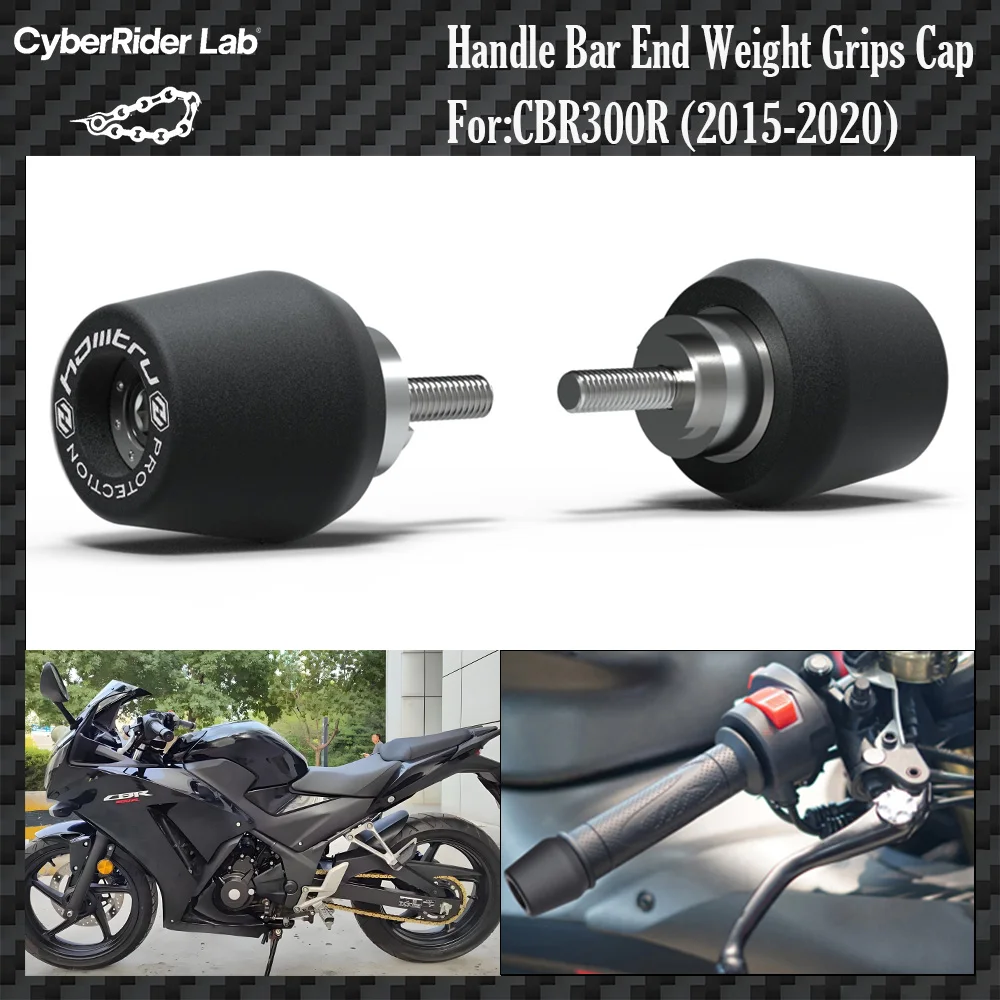 

For Honda CBR300R 2015-2020 CNC Bar End Caps - Steel Anti-Rust No Tools Rider Gift Back to School​