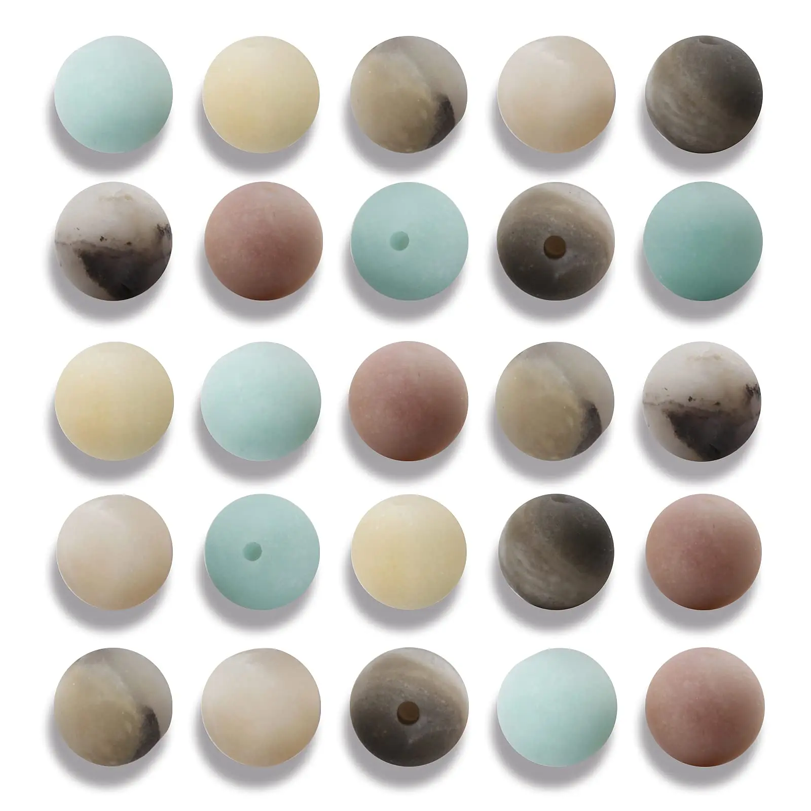 4/6/8/10mm Natural Stone Colorful Matte Amazonite Round Beads Loose Spacer Bead For Jewelry Making Bracelet Necklaces Wholesale