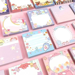 4 set/pacco Kawaii Little Animals Cartoon Memo Pad Sticky Notes Memo Notebook cancelleria materiale scolastico cancelleria Kawaii