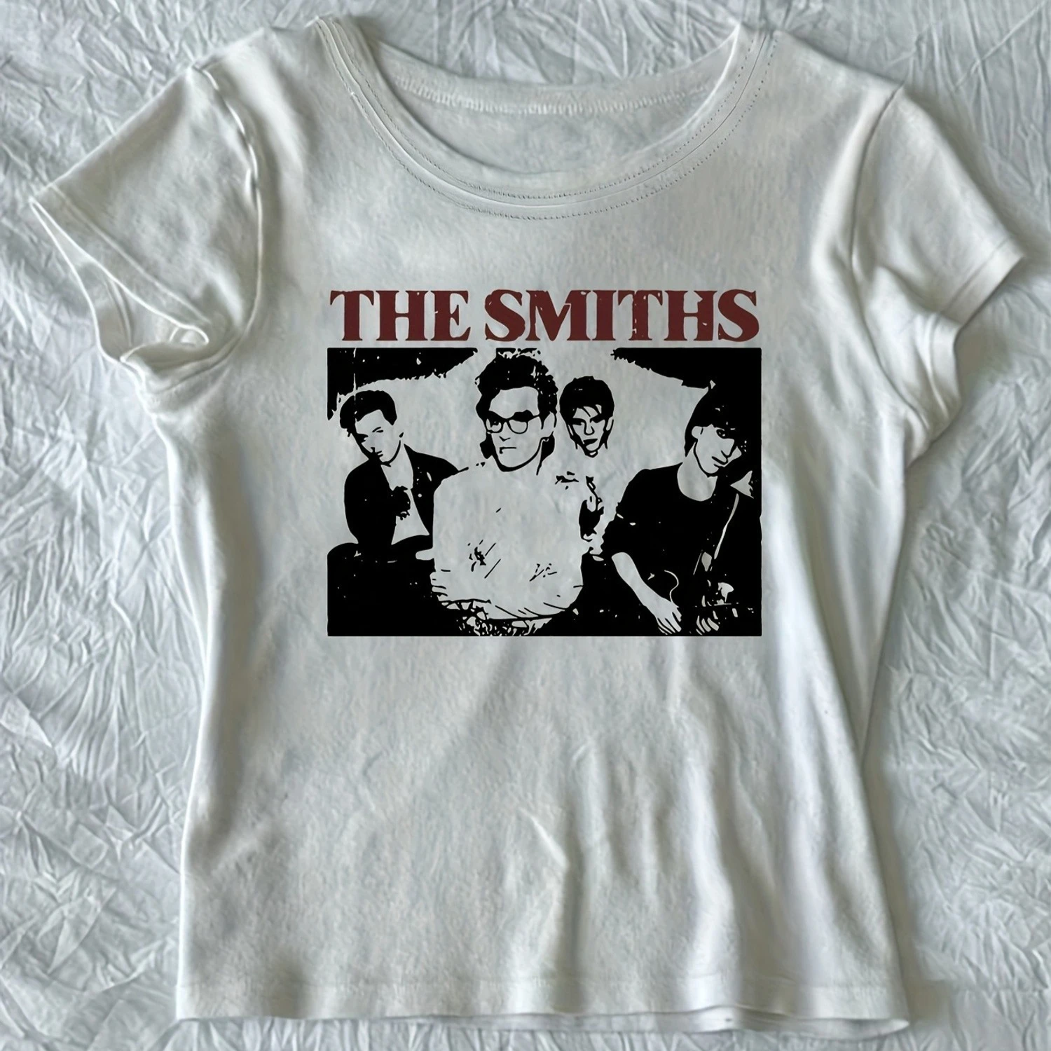 

Y2K Ретро THE SMITHS Летняя футболка с короткими рукавами и рисунком для мужчин и женщин Хлопковый повседневный топ с круглым вырезом для весенне-летних нарядов