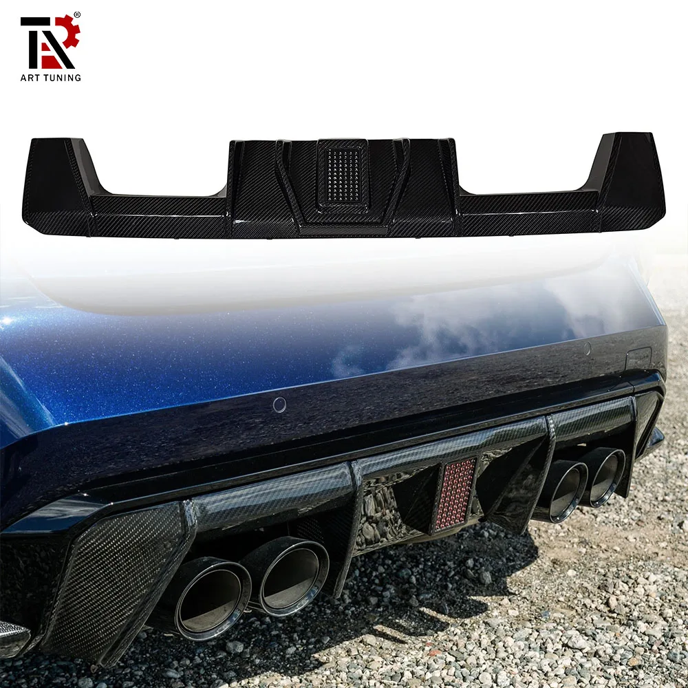 

Dry Carbon Fiber MP/F1 Style LED Light Rear Diffuser For BMW M3 G80 M4 G82 G83 Rear Bumper Diffuser Lip Splitter Spoiler 2020+