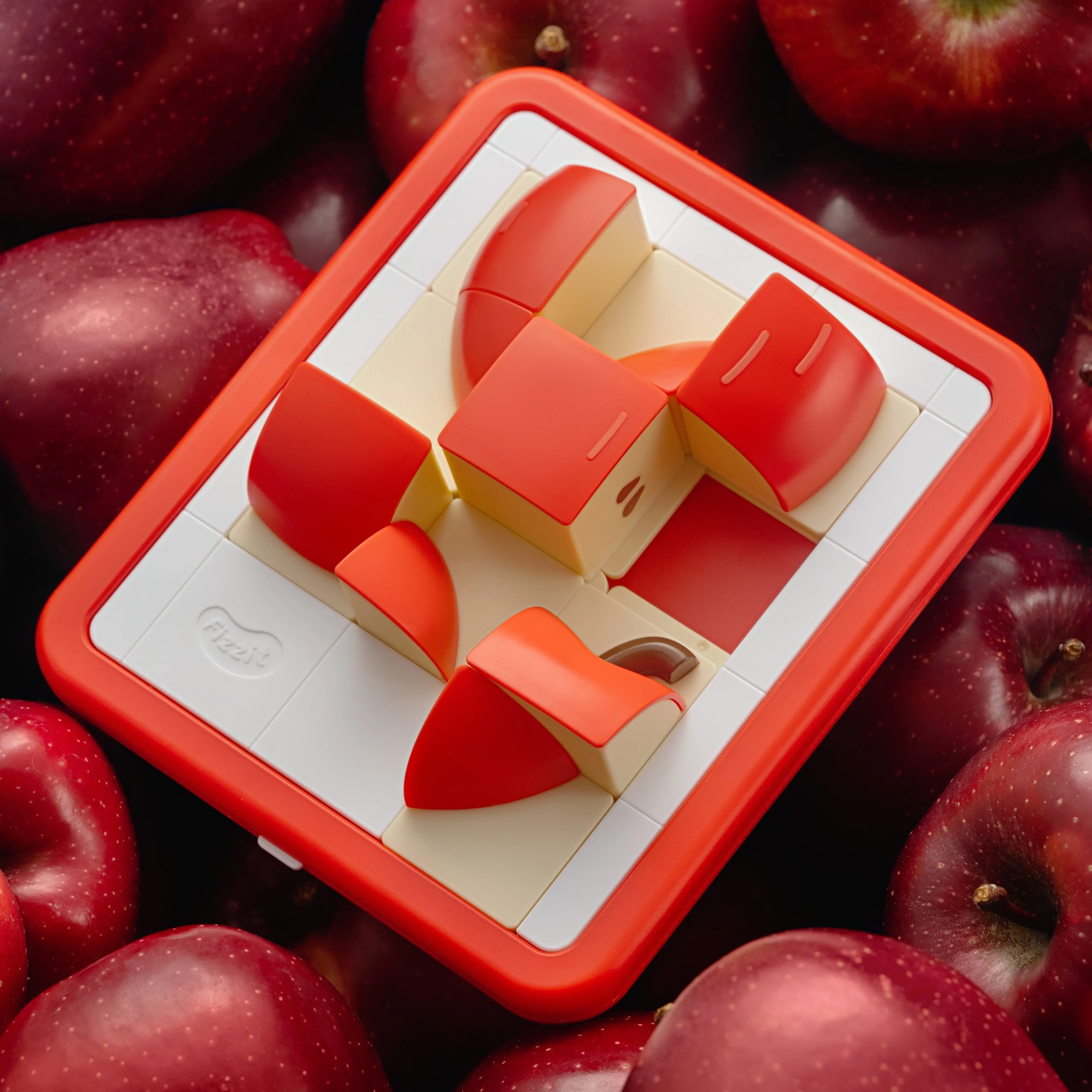 Apple 3D Klotski Schiebepuzzle, Lernspielzeug für Kinder, kreatives Geburtstagsgeschenk, Partygeschenk für Kinder, Gehirnspiel