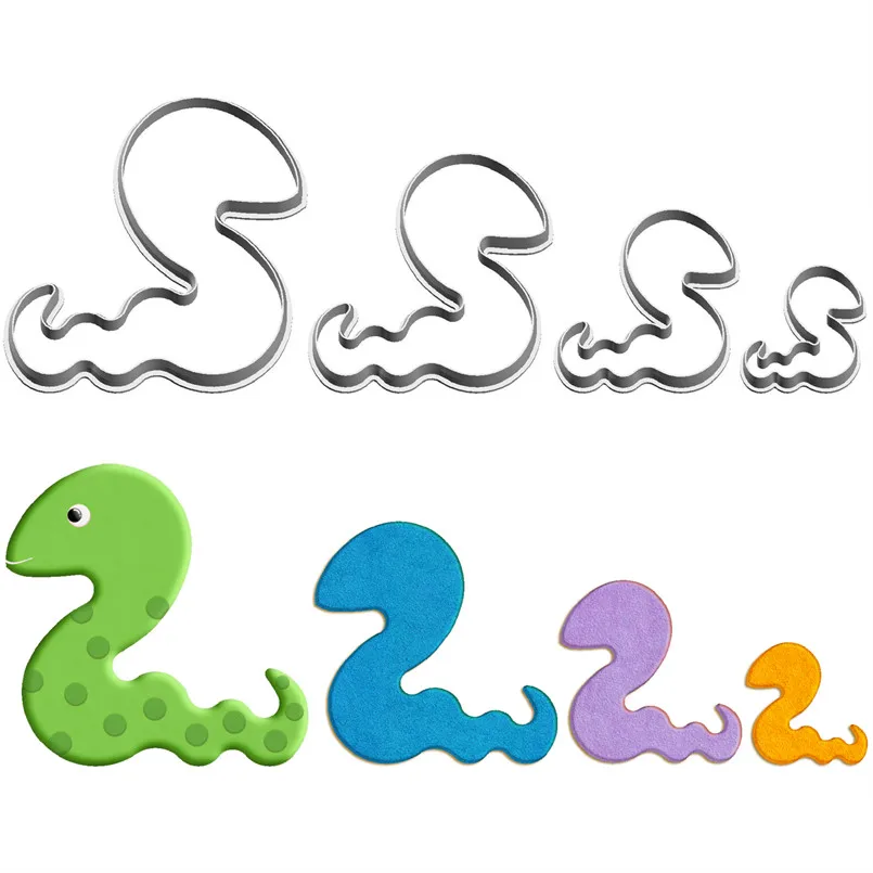 Cartoon Animals Twelve Chinese Zodiac Signs Snake,Plastic Mold,Cake Fondant Decorate Tool,Cookie Sushi Fruits Cutter