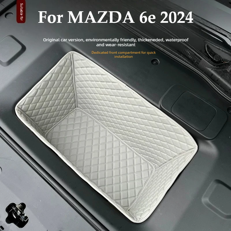 Für MAZDA 6e EV 2024 Auto Vorderkofferraum-Matte Frunk Laderaumauskleidung Wasserdichter Rutschfester Schutz Vordere Aufbewahrungsbox-Matte Zubehör